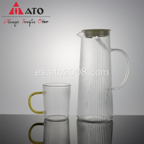 Decantador de agua de vidrio de borosilicato de ATO con acero inoxidable